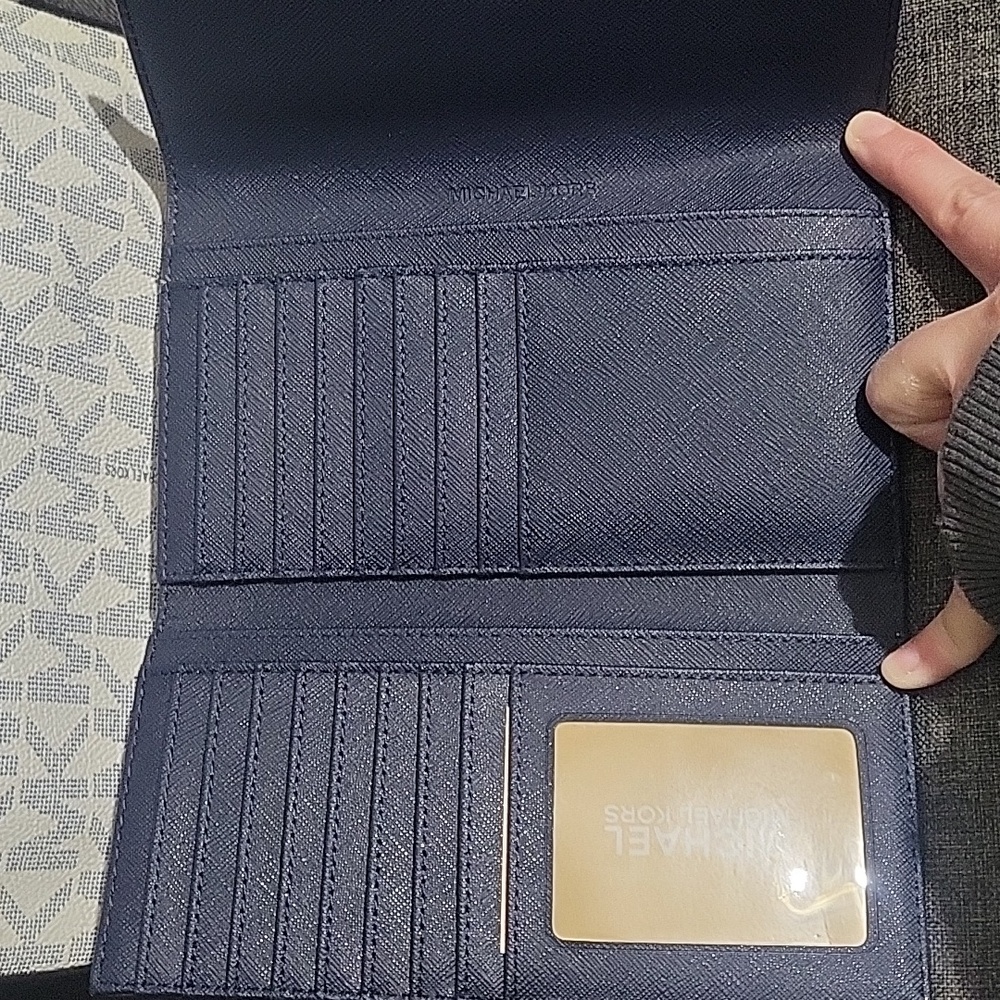 Michael Kors White and Blue Crossbody And Wallet Set - Picture 2 of 3